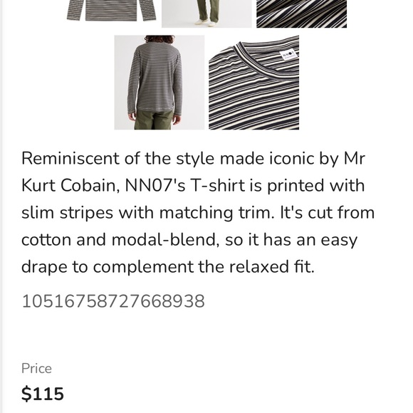 NWT NN07 Kurt long sleeve top - Picture 9 of 12